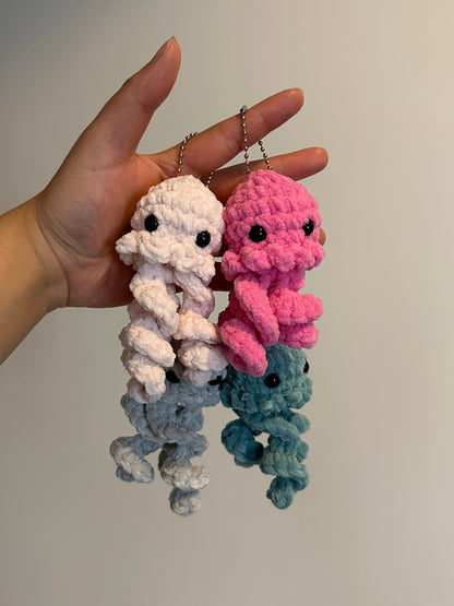 Crochet Chunky Jellyfish Keychain Pattern PDF Download Beginner Friendly