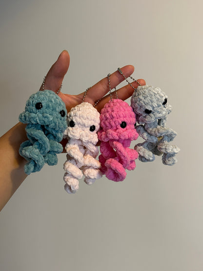 Crochet Chunky Jellyfish Keychain Pattern PDF Download Beginner Friendly