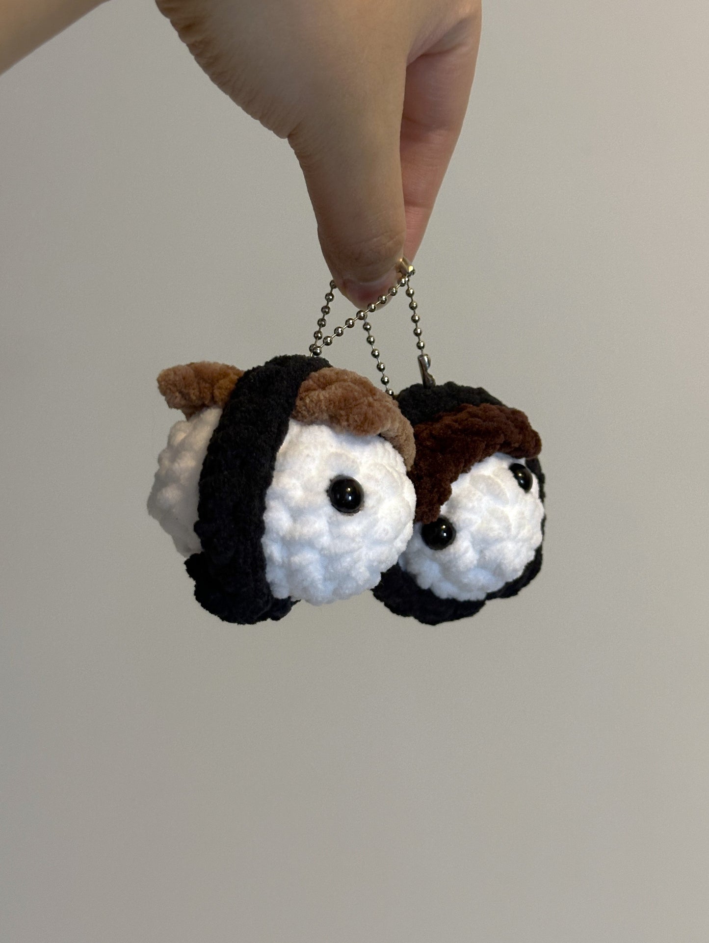 Crochet Musubi Keychain: Handmade Rice Ball Charm