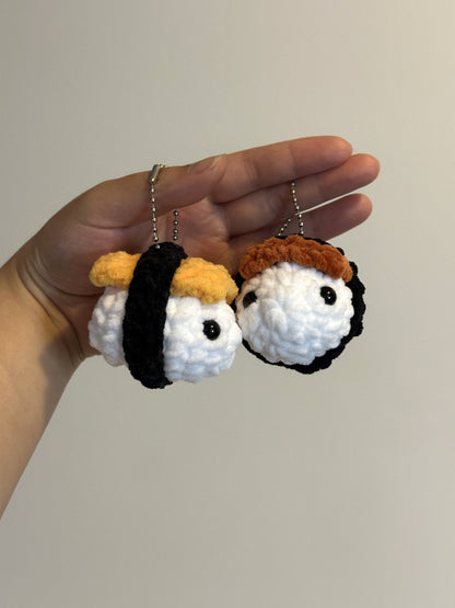 Crochet Musubi Keychain: Handmade Rice Ball Charm