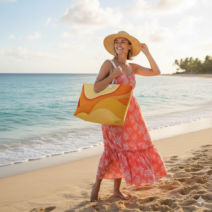 Sac week-end vague de couleur abstraite | Grand sac de plage