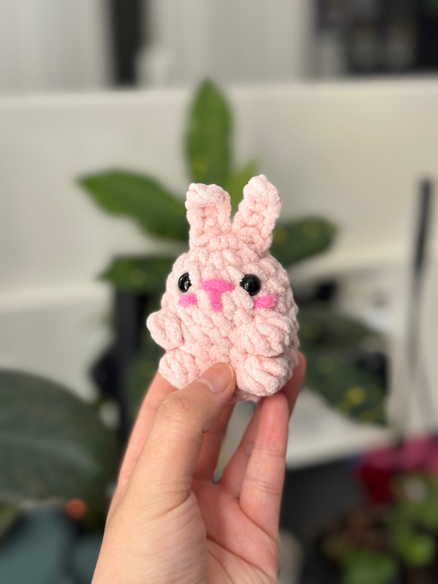 Handmade Crochet Bunny Keychain – Rabbit Charm