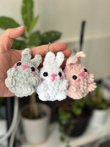 Handmade Crochet Bunny Keychain – Rabbit Charm