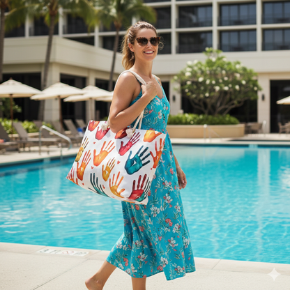 Sac de voyage Empreintes de mains colorées | Motif Mains peintes