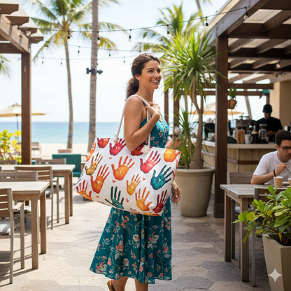 Sac de voyage Empreintes de mains colorées | Motif Mains peintes