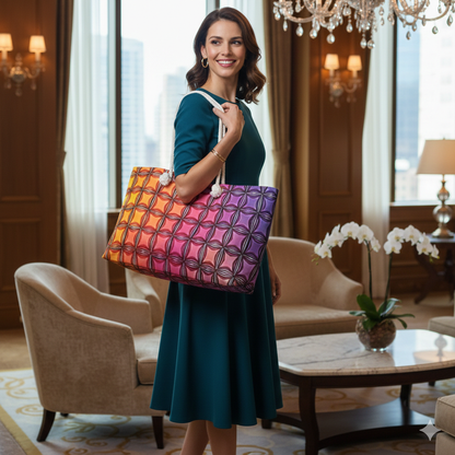 Sac de voyage à motifs géométriques colorés | Motif dégradé arc-en-ciel