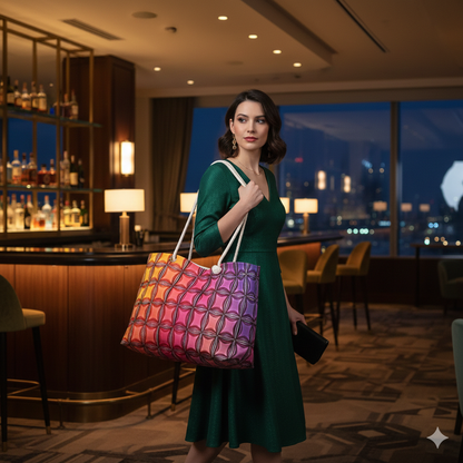 Sac de voyage à motifs géométriques colorés | Motif dégradé arc-en-ciel