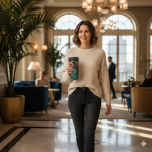 Tropical Floral Travel Mug — Stainless Steel Insulated Coffee Tumbler