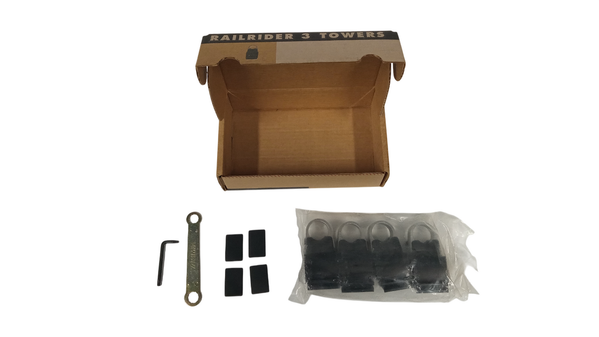 Yakima Railrider 3 Towers(MISSING SCREWS, READ DESCRIPTION)
