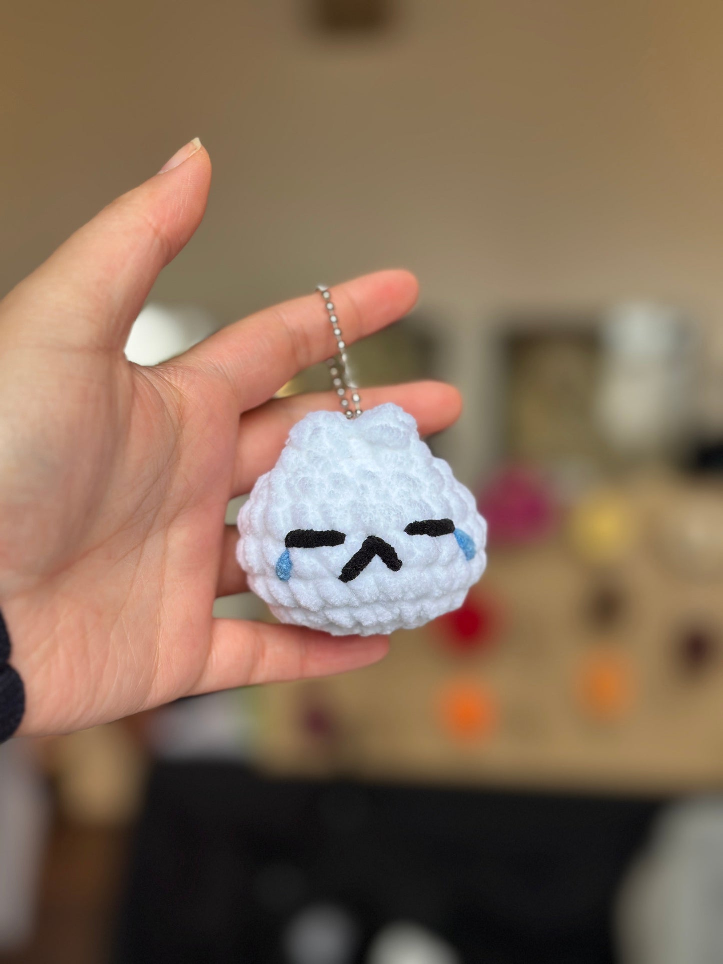 Crochet Emotional Bao Keychain (Dumpling/Steamed Bun/Siopao)