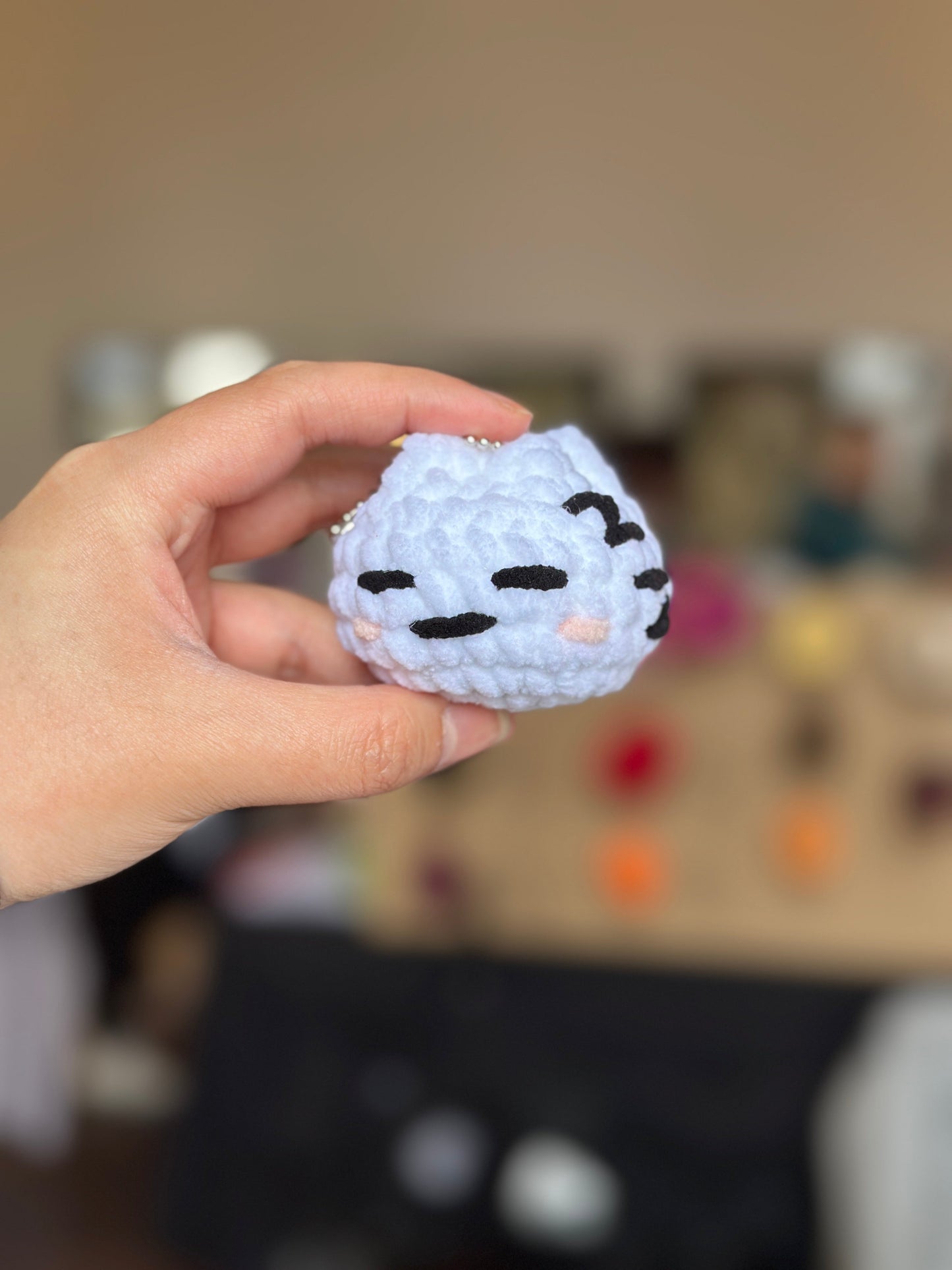 Crochet Emotional Bao Keychain (Dumpling/Steamed Bun/Siopao)