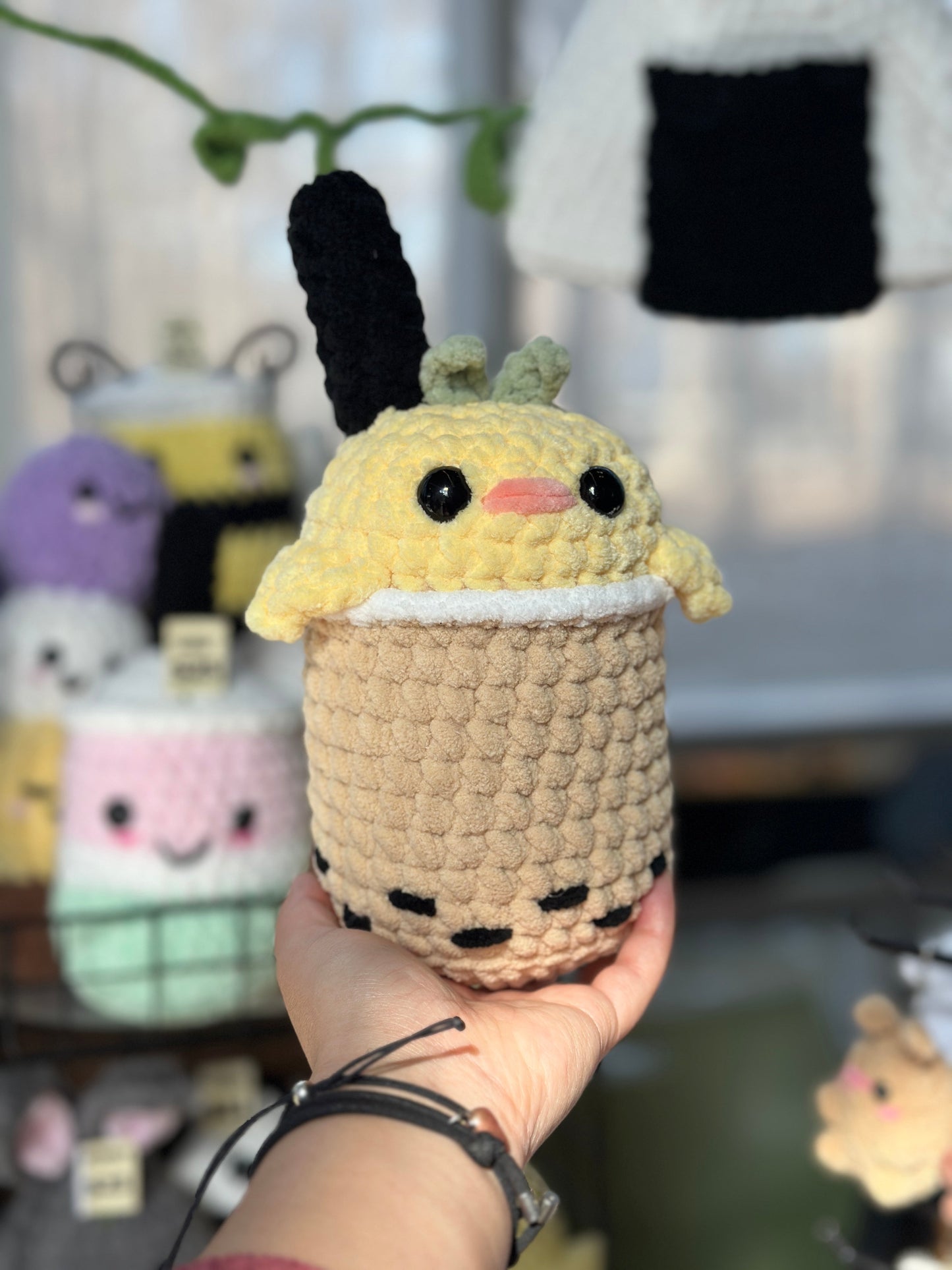 Handmade Crochet Chick Boba Plushie