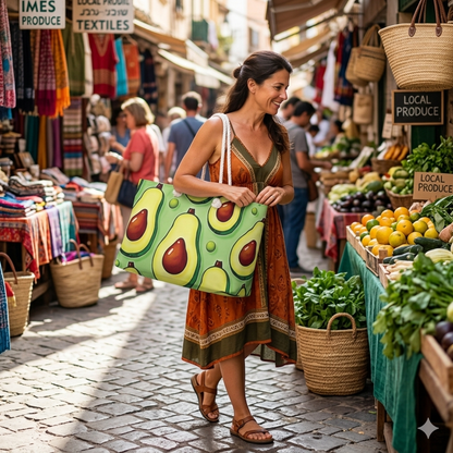 Sac de week-end imprimé avocat — Joli sac de plage et de voyage
