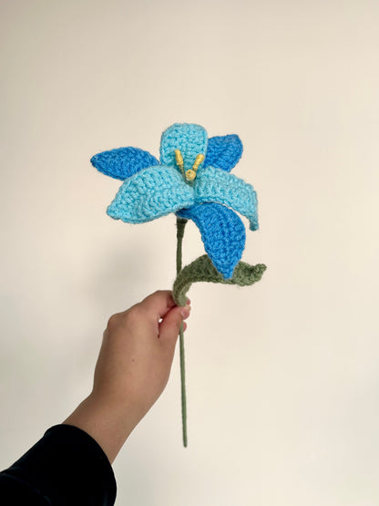 Handmade Crochet Lilies (Oriental Lily, Multi-coloured flowers)