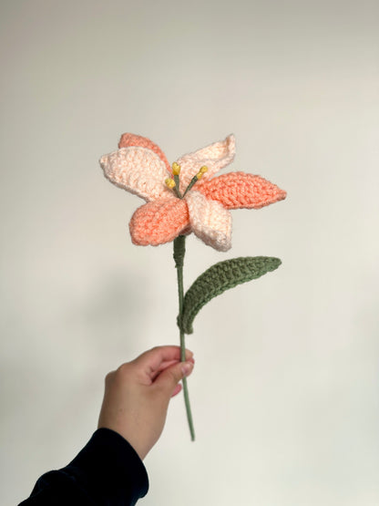 Handmade Crochet Lilies (Oriental Lily, Multi-coloured flowers)