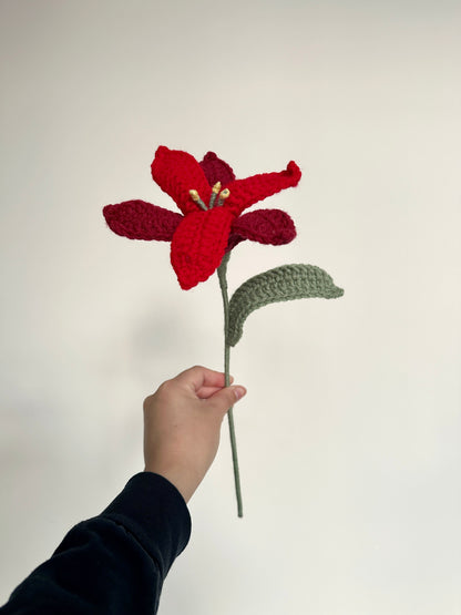 Handmade Crochet Lilies (Oriental Lily, Multi-coloured flowers)