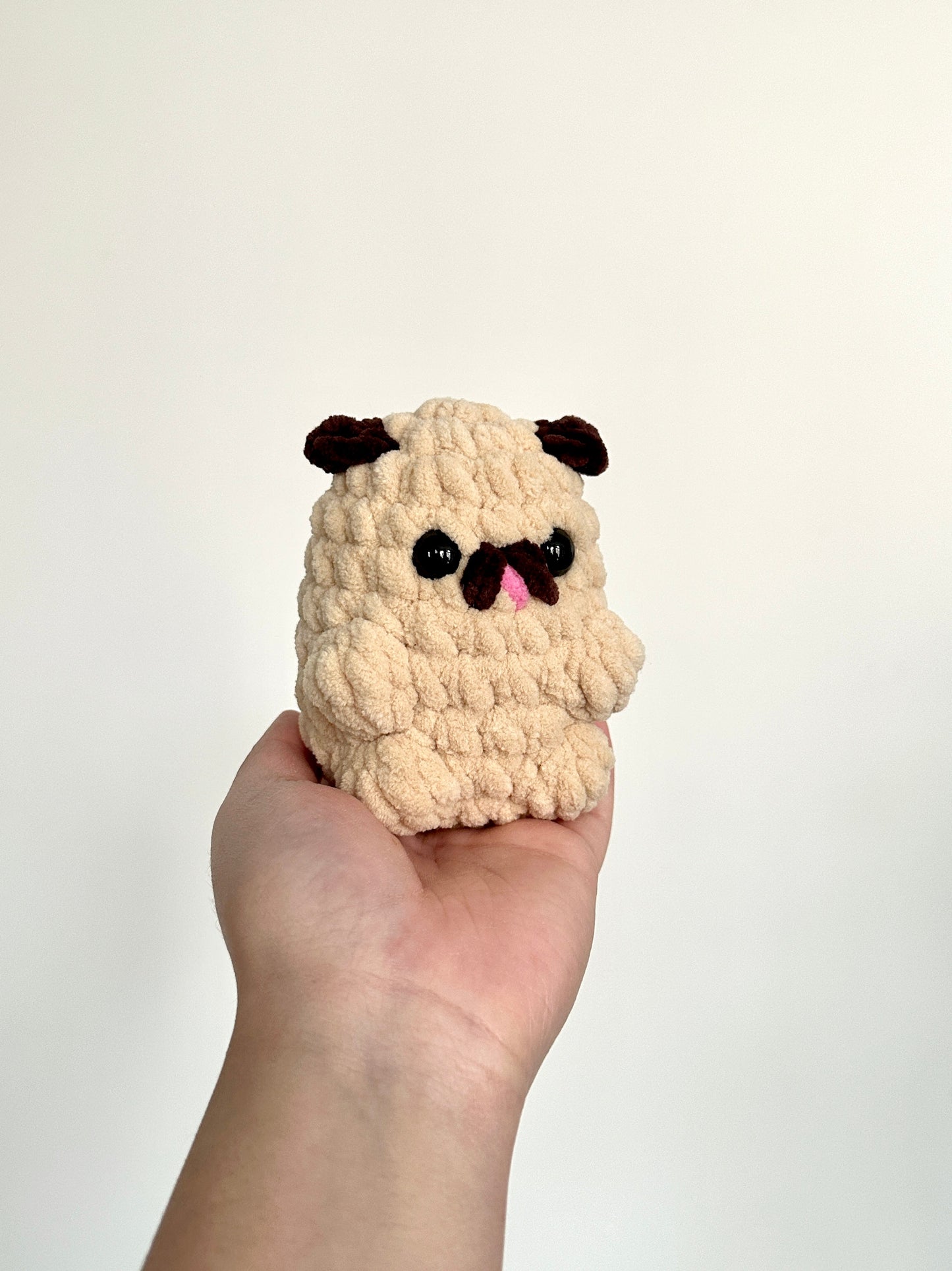 Crochet Mini Pug Plushie