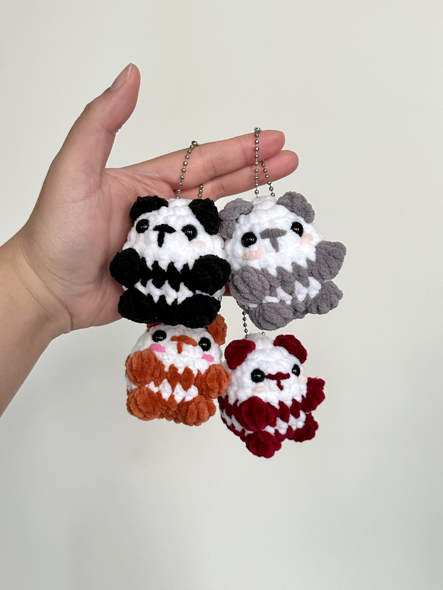 Handmade Crochet Panda Keychain – Panda Bag Charm