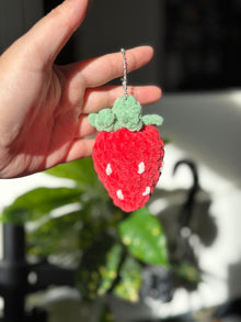 Crochet 15-min Strawberry Keychain Pattern PDF Download Beginner Friendly