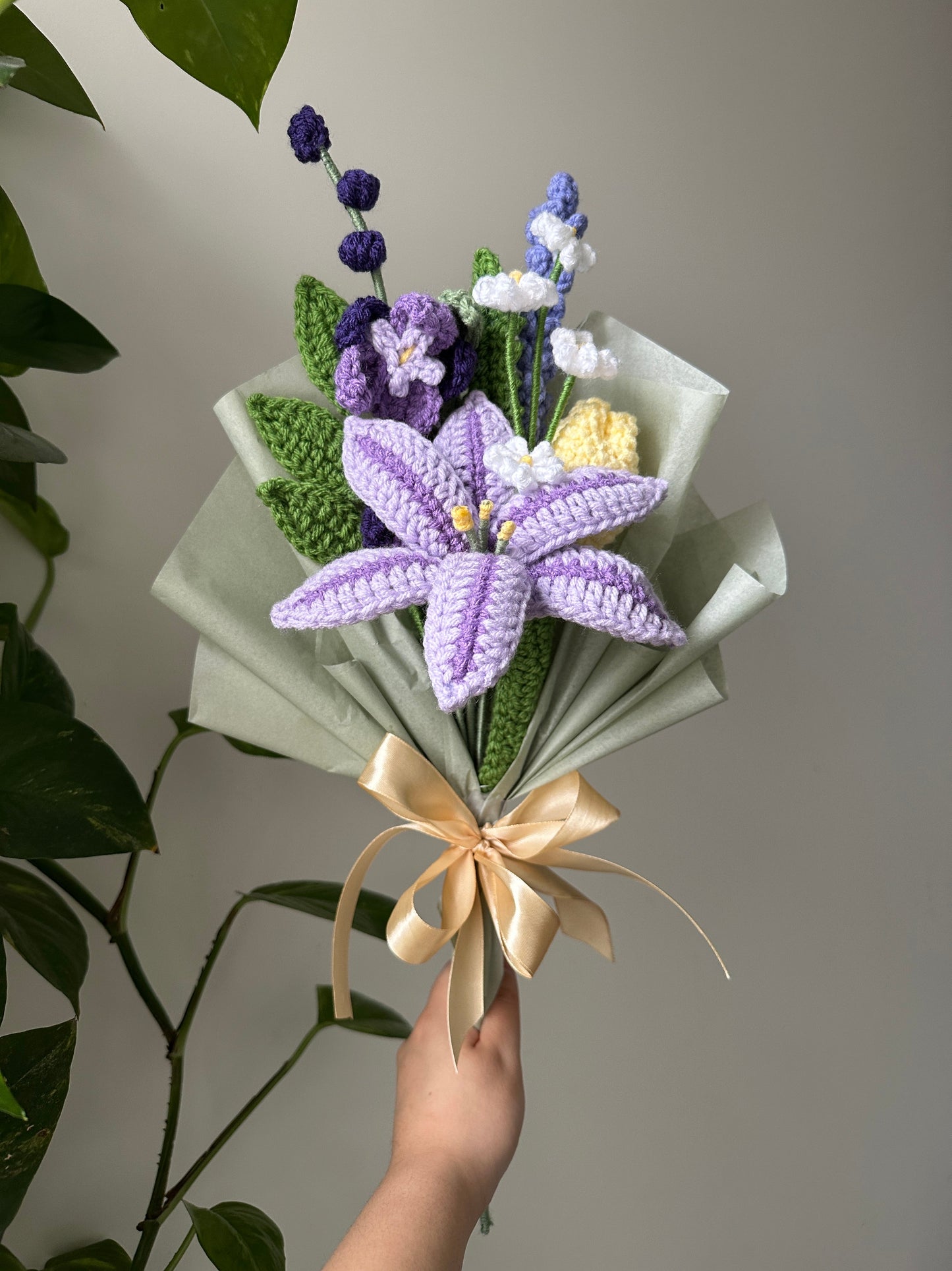 Mother's Day Crochet Flower Bouquet: Ready-made and Wrapped