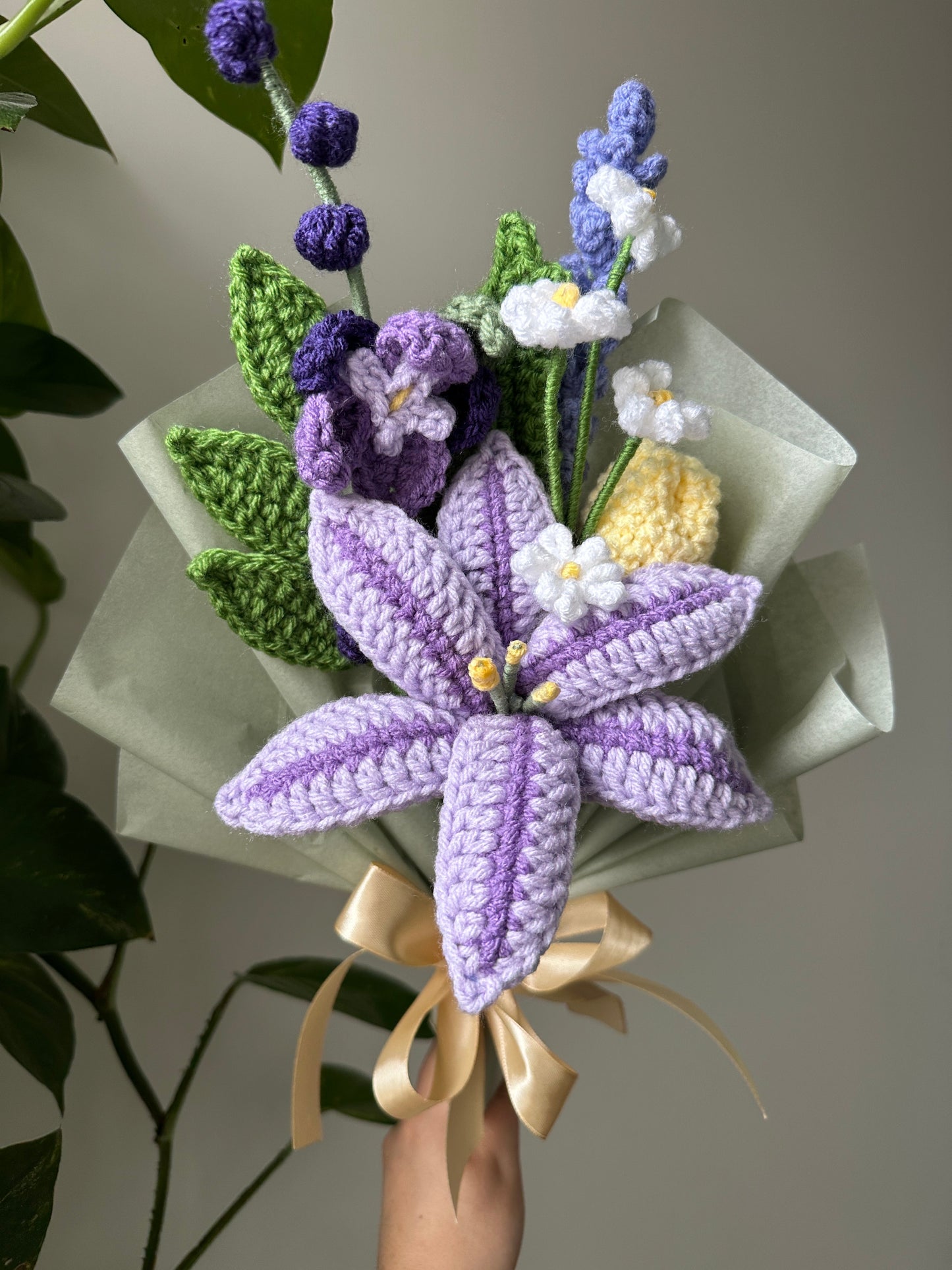 Mother's Day Crochet Flower Bouquet: Ready-made and Wrapped