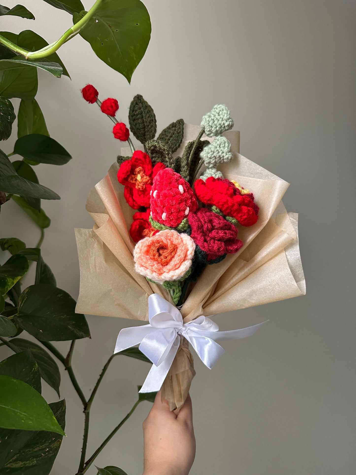 Mother's Day Crochet Flower Bouquet: Ready-made and Wrapped