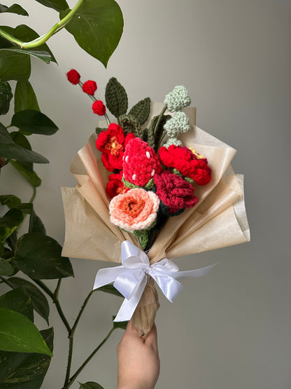 Mother's Day Crochet Flower Bouquet: Ready-made and Wrapped