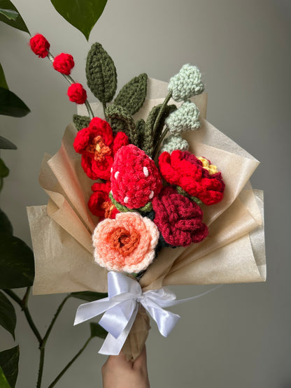 Mother's Day Crochet Flower Bouquet: Ready-made and Wrapped