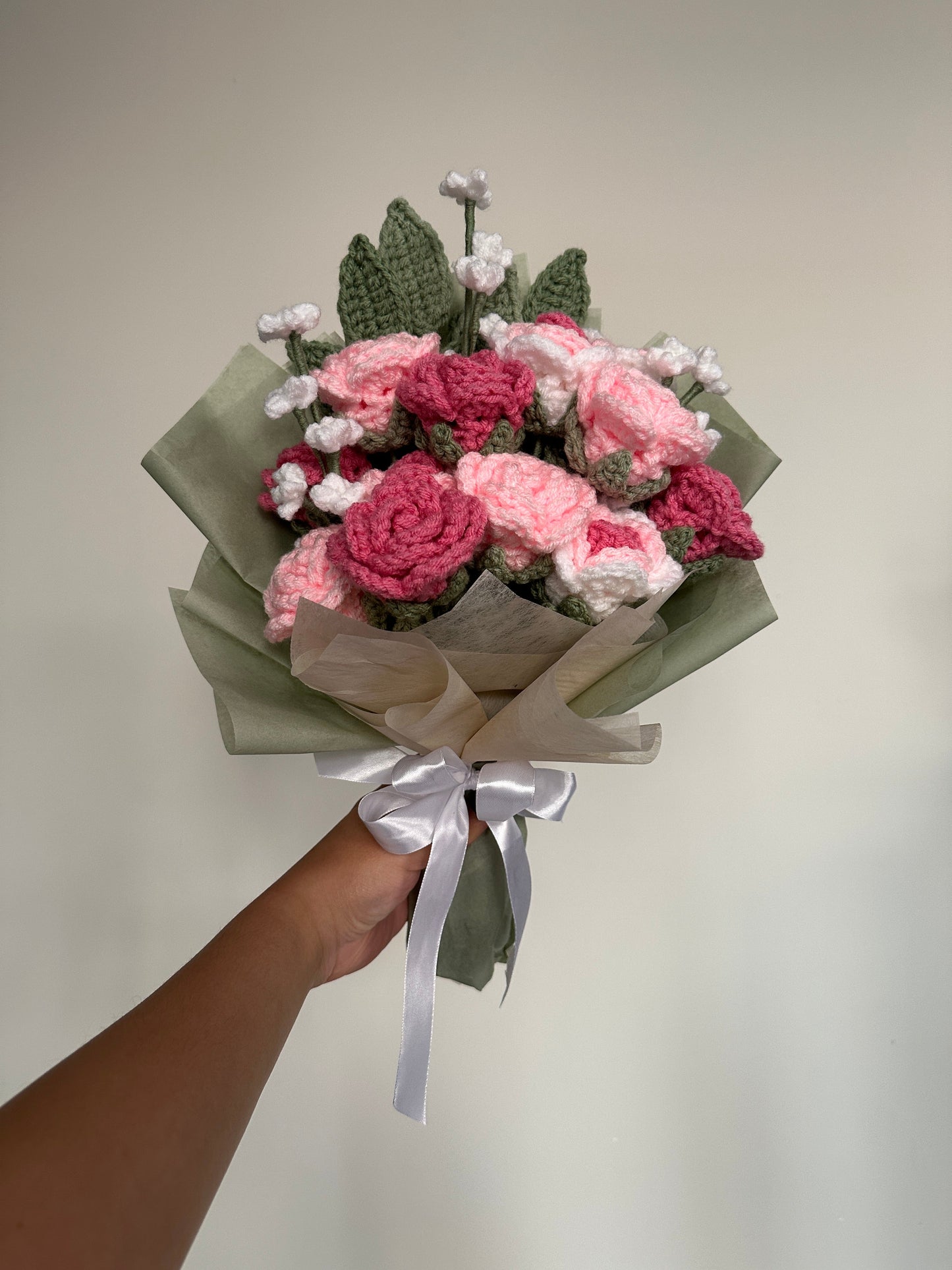 Crochet Rose (Handmade Multi-coloured flowers)