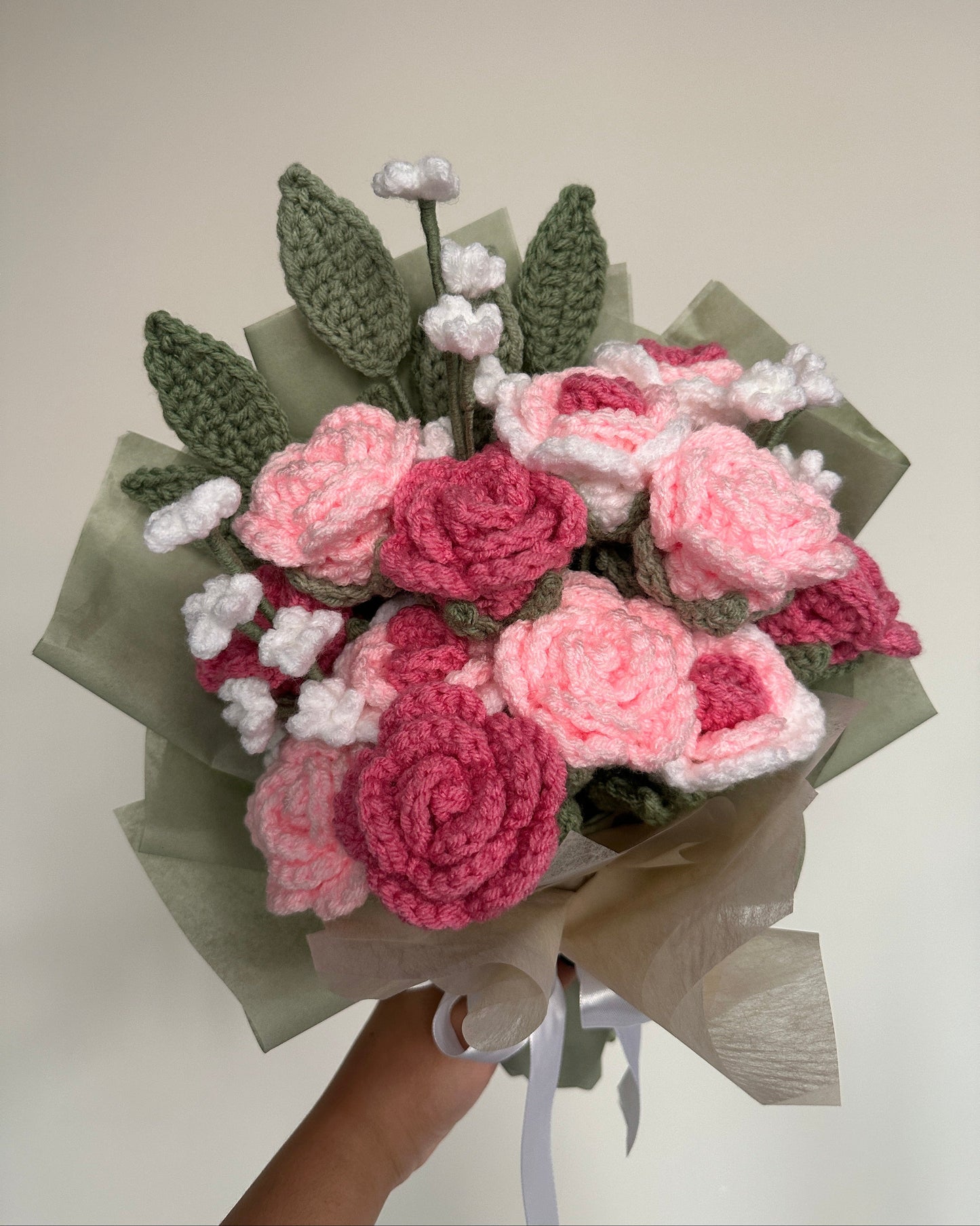 Crochet Rose (Handmade Multi-coloured flowers)