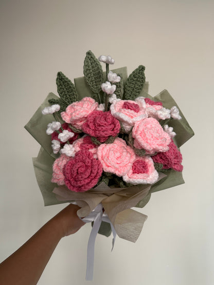 Crochet Rose (Handmade Multi-coloured flowers)