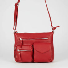 Sac bandoulière multi-poches Greenwood Leather. Sac à main en cuir grainé de qualité supérieure