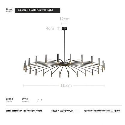 Lustre style nordique simple et moderne, tendance, minimaliste et créatif