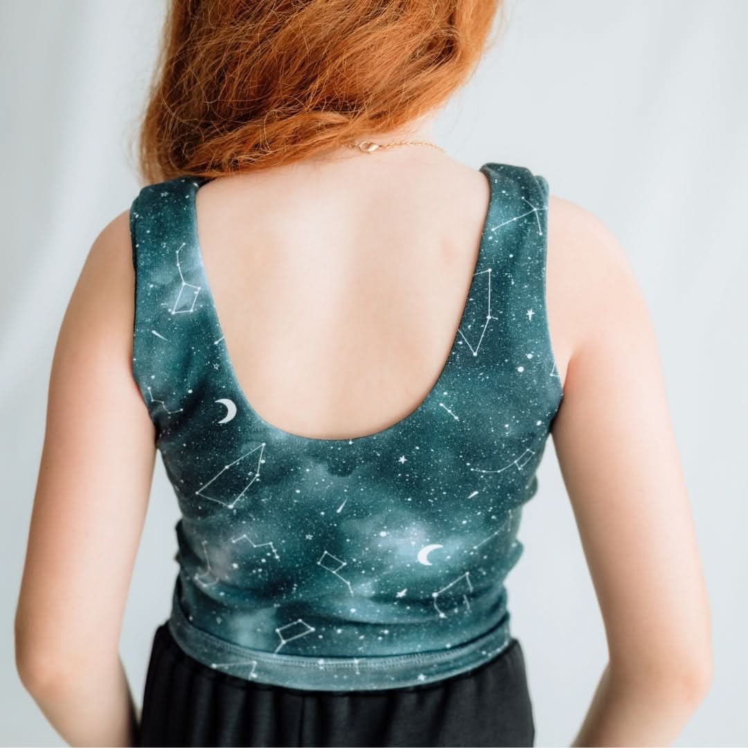 Youth Bamboo Longline Bralette-Style Tank | Night Sky