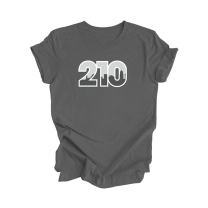 210 San Antonio Texas USA Area Code City Skyline Gift - Unisex T-Shirt - Inspired X