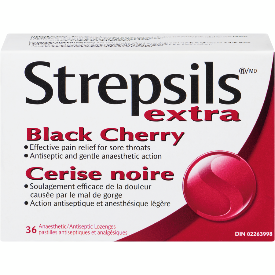 Strepsils Lozenges - Extra Black Cherry 36s