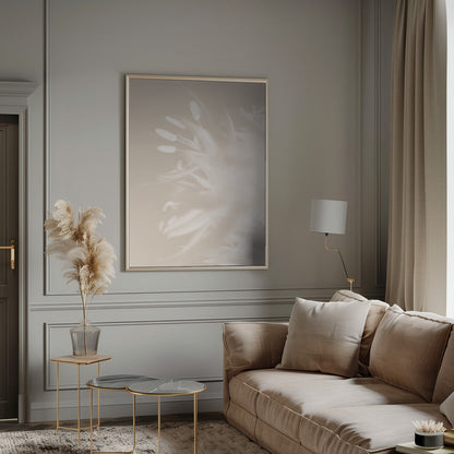 Art mural Fleur Beige_1