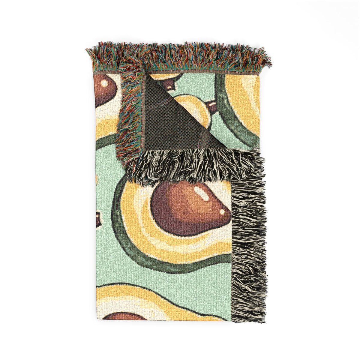 Jeté décoratif tissé motif avocat – Doux et confortable pour cuisine, salon et cadeaux