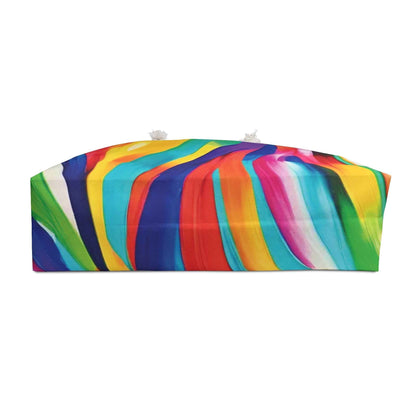 Sac de voyage Onde Abstraite Colorée | Grand fourre-tout à Rayures Arc-en-ciel