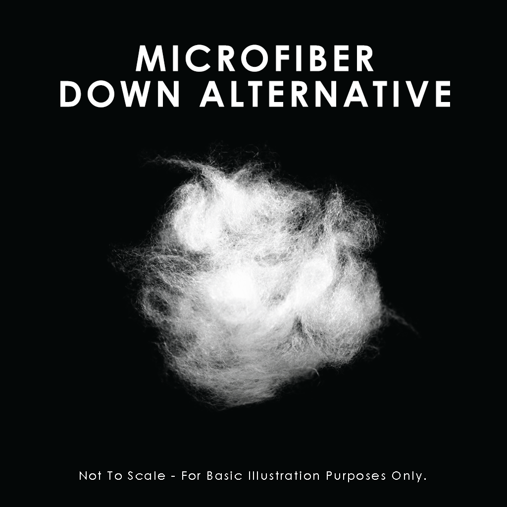 Oreiller en microfibre garni de fibres synthétiques