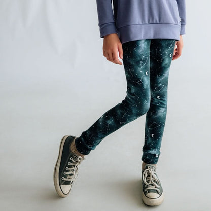 Youth Bamboo Leggings | Celestial Floral