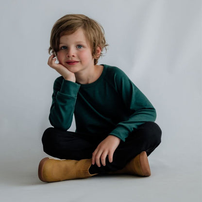 Youth Bamboo Raglan Pullover | Sage