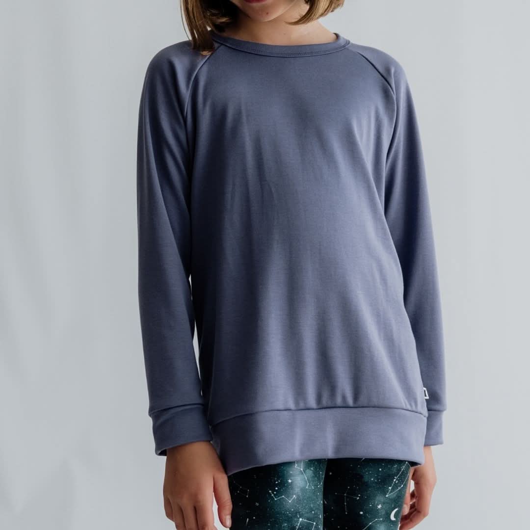 Youth Bamboo Raglan Pullover | Dusty Lilac