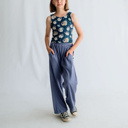 Youth Bamboo Wide Leg Pants | Black