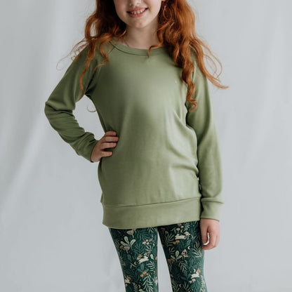 Youth Bamboo Raglan Pullover | Sage