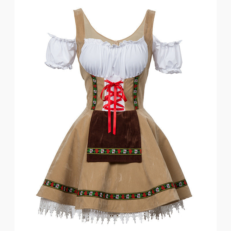 Costume de festival de la bière pour femme – Tenue de spectacle et robe de fête inspirée de l'Oktoberfest