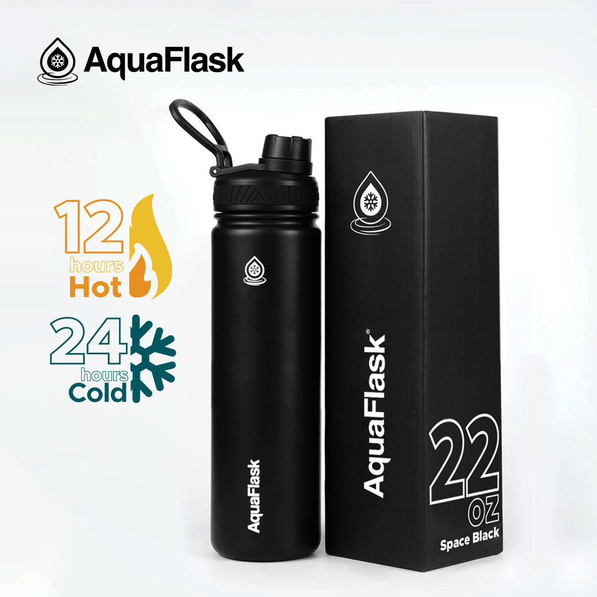 Bouteilles d'eau isothermes sous vide AquaFlask Original 650 ml (22 oz)