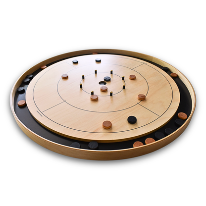 Le jeu de société Crokinole Canada (avec image de marque) – Ensemble de jeu de tournoi – Conforme aux normes de la NCA