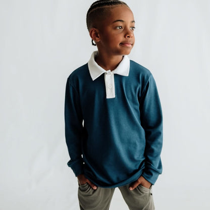 Youth Bamboo Rugby Style Shirt | Sage