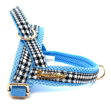 Prince Houndstooth Blue One-Click Dog Harness